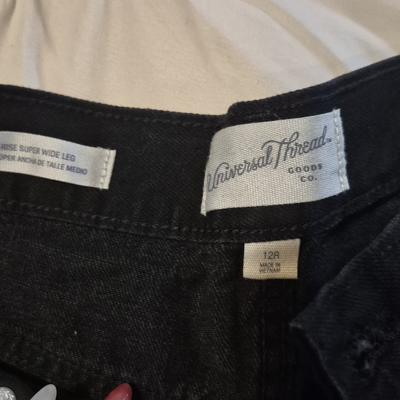 NWT Universal Thread Super Wide Leg Black Jeans - Picture 8 of 14